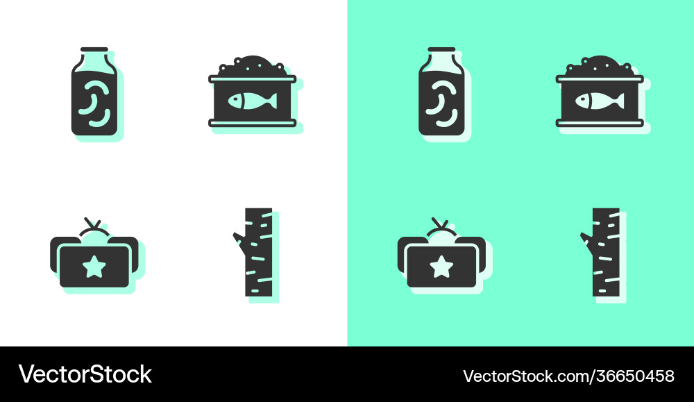 Set birch tree pickled cucumbers in a jar Vector Image