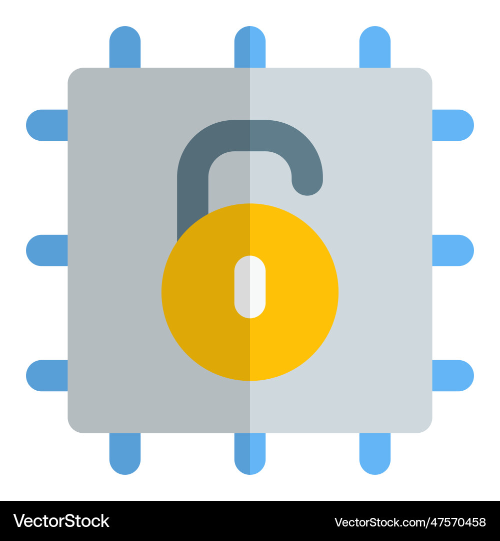 Unlocked processor for increasing clock speed vector image