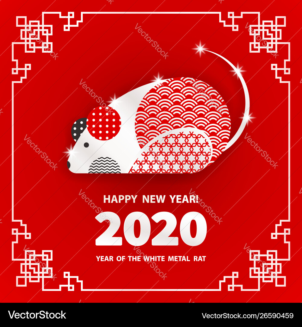 2020 year rat zagotovka 2020 year rat zagotovka vector image