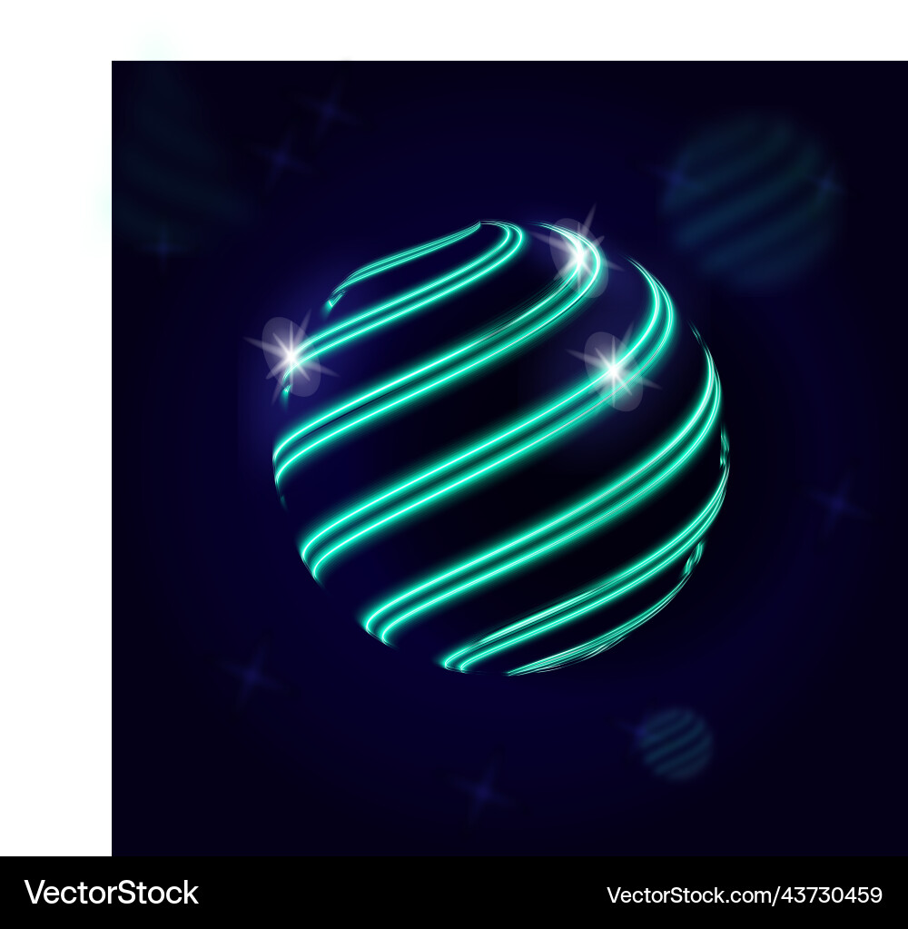 3d sphere abstract background with chaotic lines 3d sphere abstract background with chaotic lines vector image