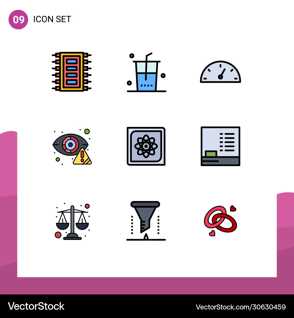 9 gefüllte Flachfarbe Konzept für Webseiten 9 gefüllte Flachfarbe Konzept für Webseiten vektorbild
