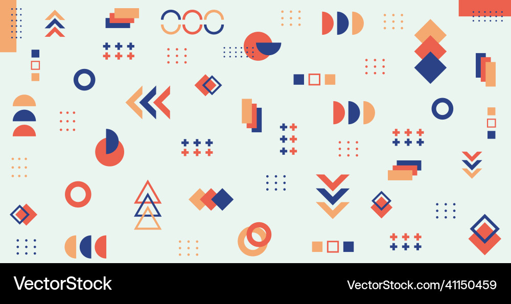 Abstract background with different geometric vector image