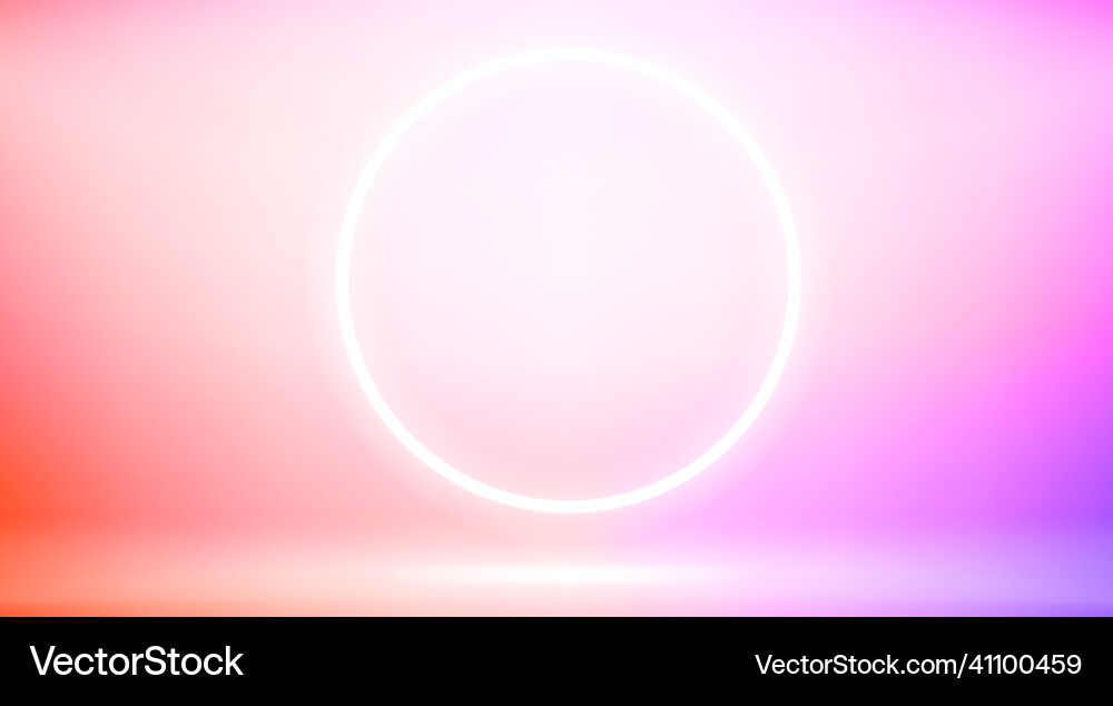 Abstract background with neon circle frame Abstract background with neon circle frame vector image