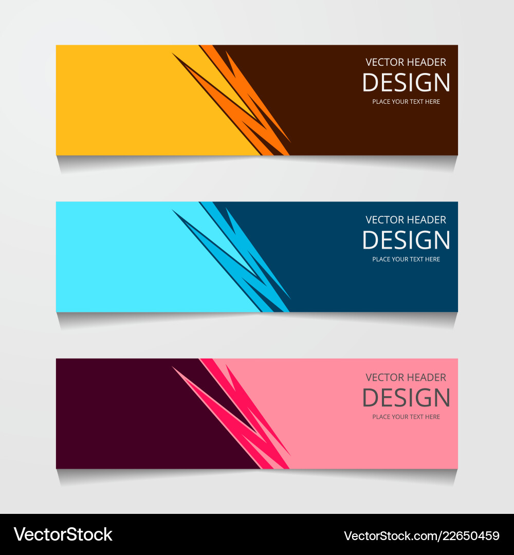 Abstract design banner web template with three Abstract design banner web template with three vector image