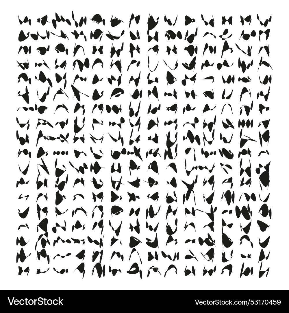 Abstract shapes icons random black forms varied Abstract shapes icons random black forms varied vector image
