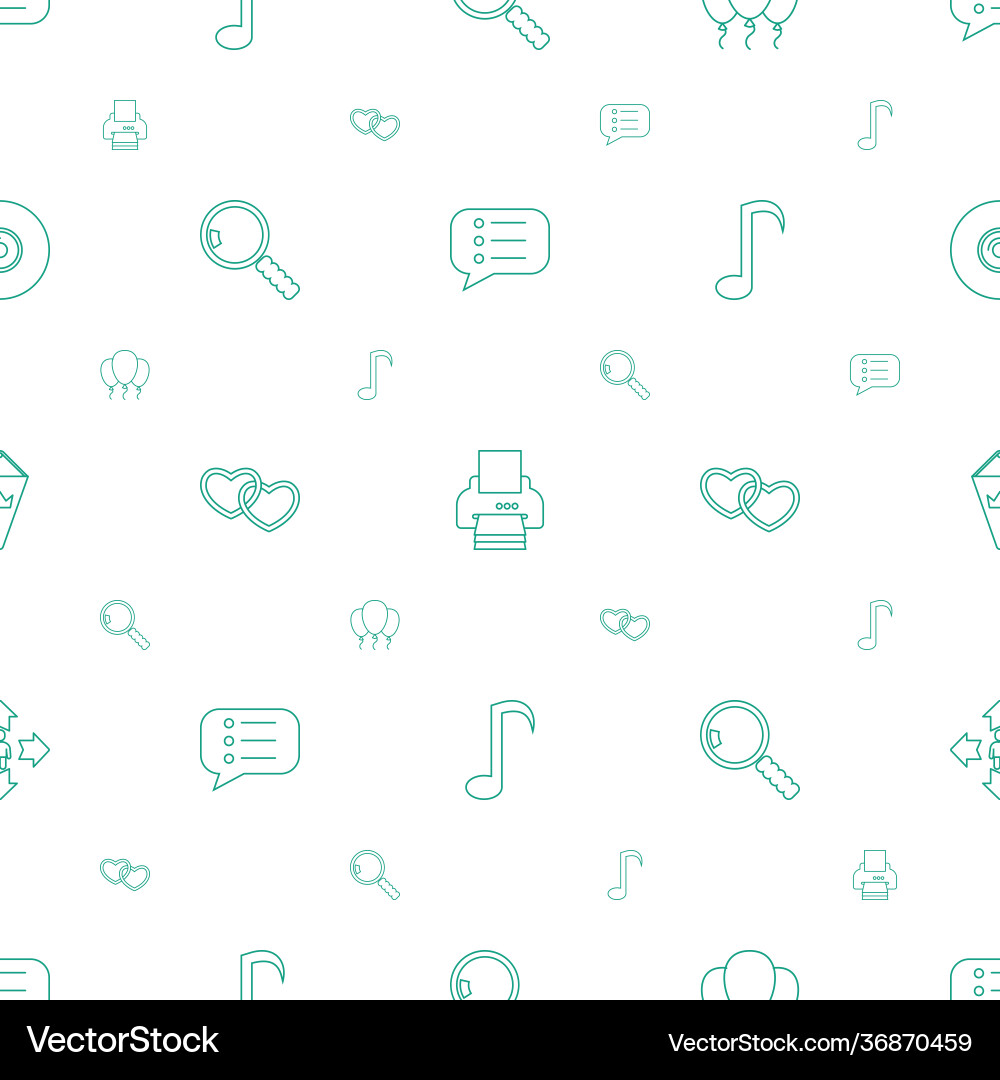 Button icons pattern seamless white background vector image