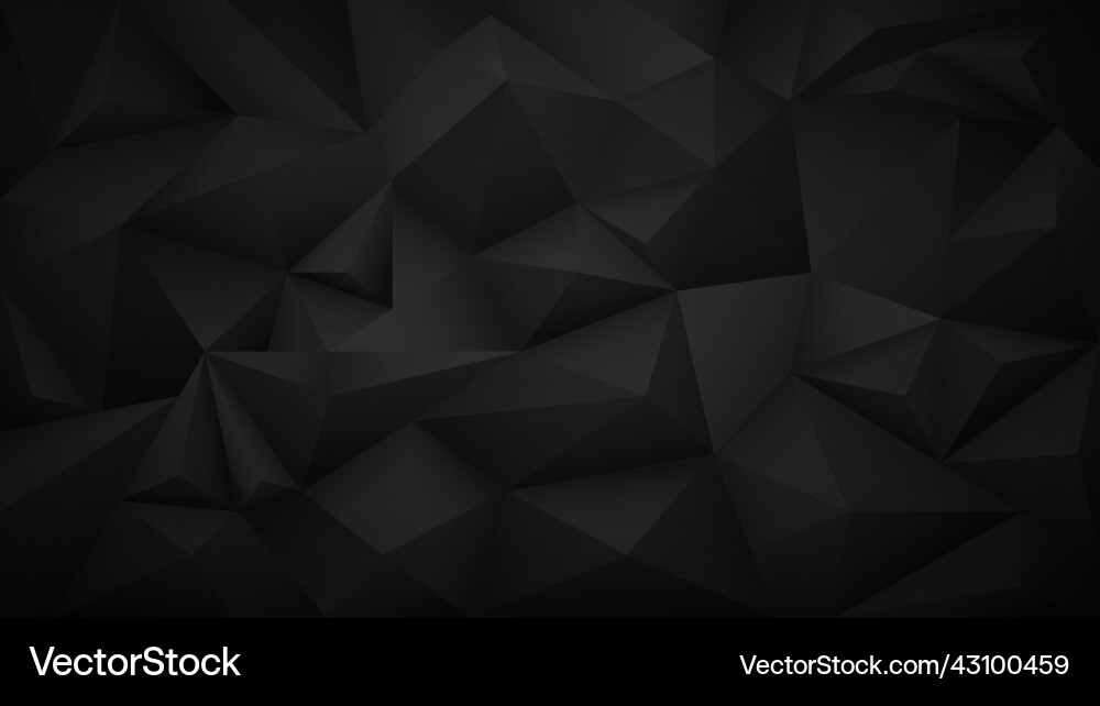 Dark 3d background with polygons Vector Image