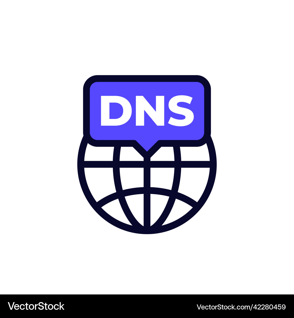 DNS Icon - Domain Name System vector image