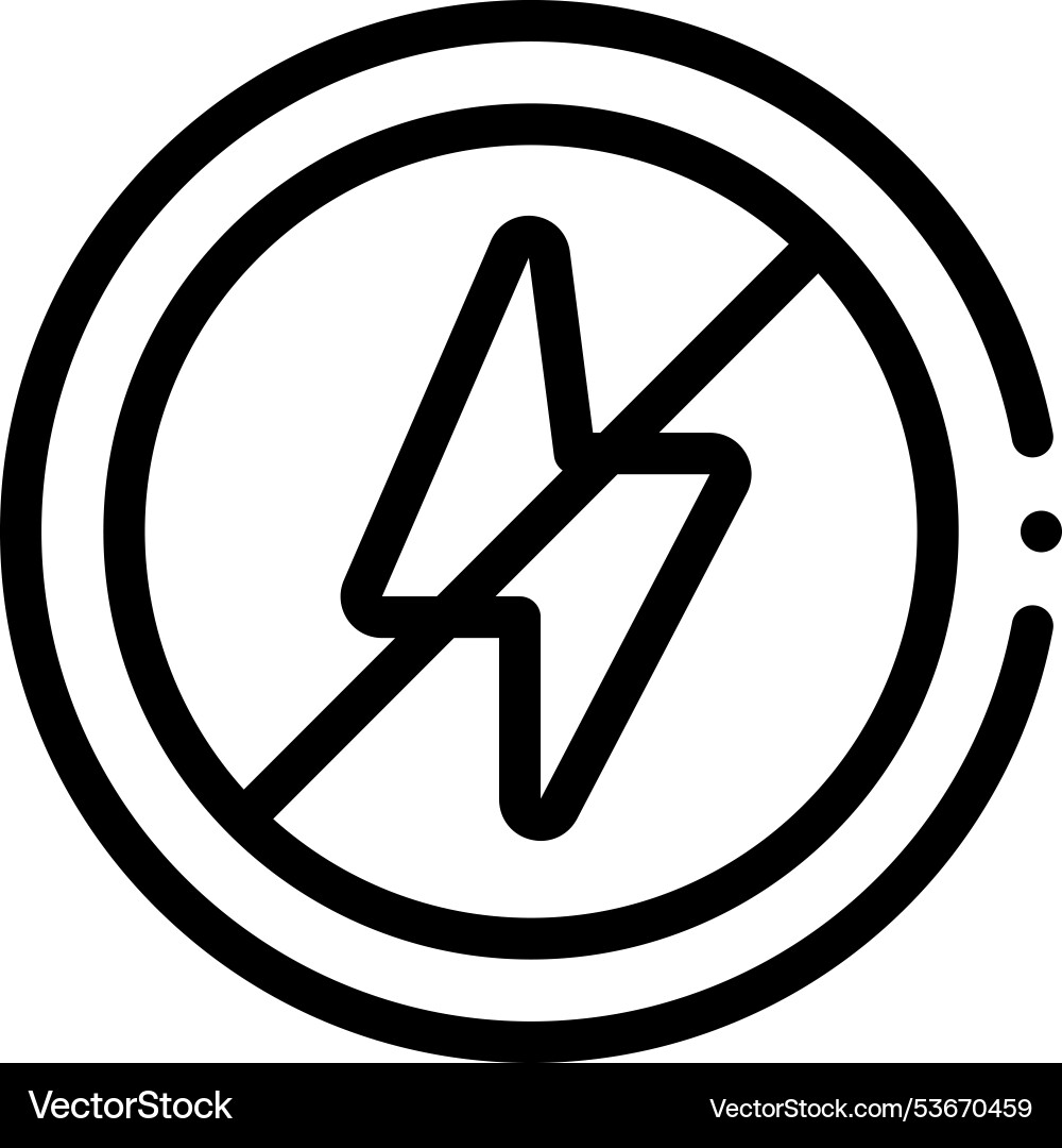 Flash icon thin linear style design isolated Flash icon thin linear style design isolated Vector Image