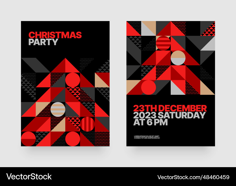 Happy new year 2024 and merry christmas poster vector image