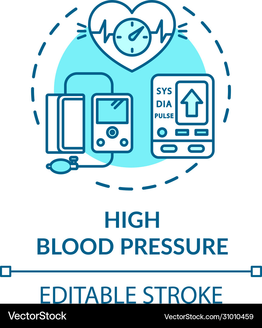High blood pressure concept icon Vector Image