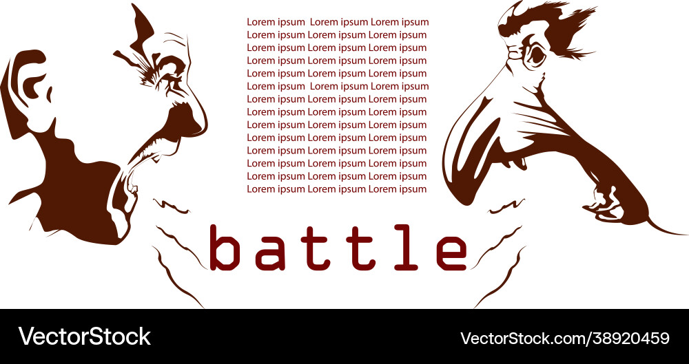 Image two different representatives shouting Vector Image