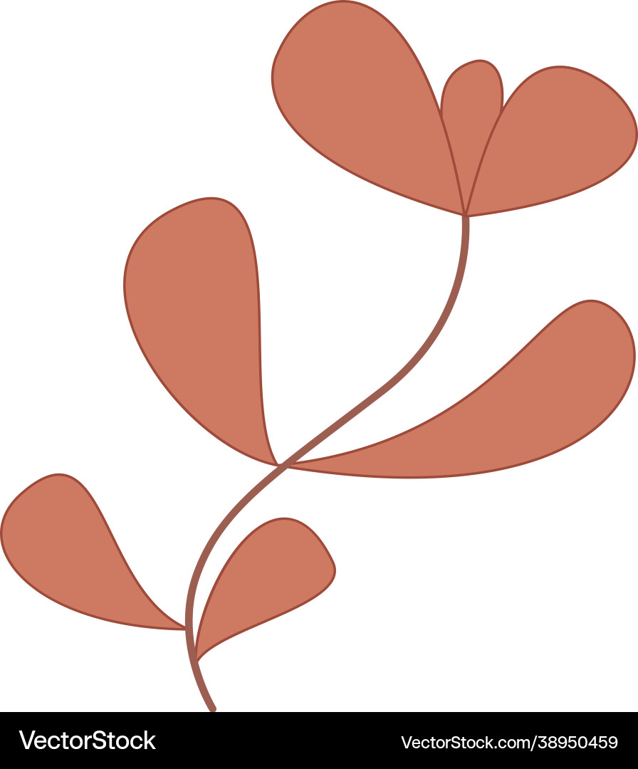 Isolated branch with strange shape leaves Isolated branch with strange shape leaves Vector Image