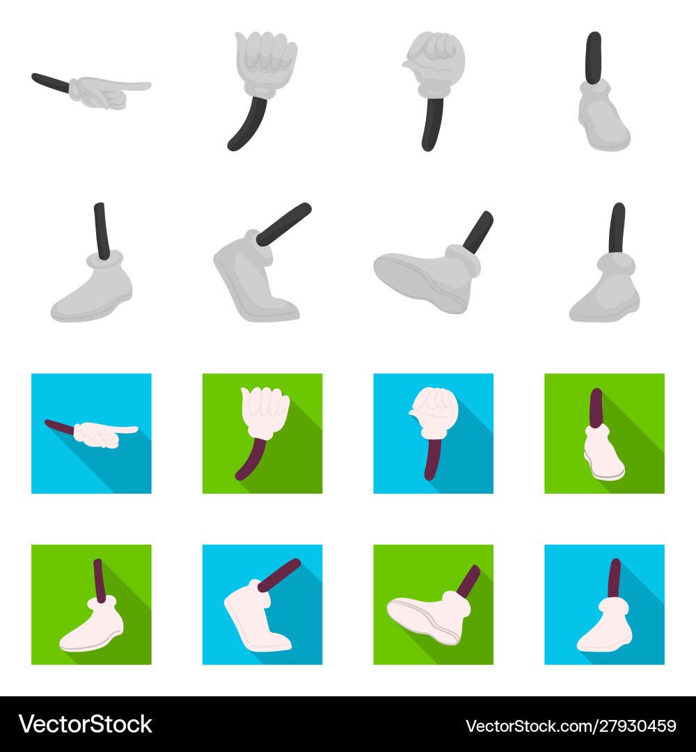 Isolated object animation and gestures sign vector image