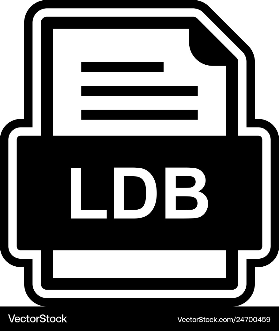 Ldb file document icon Vector Image