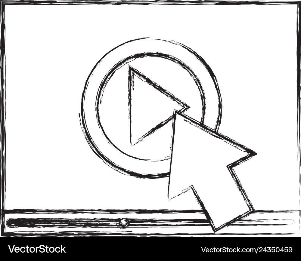 Media player interface with cursor vector image
