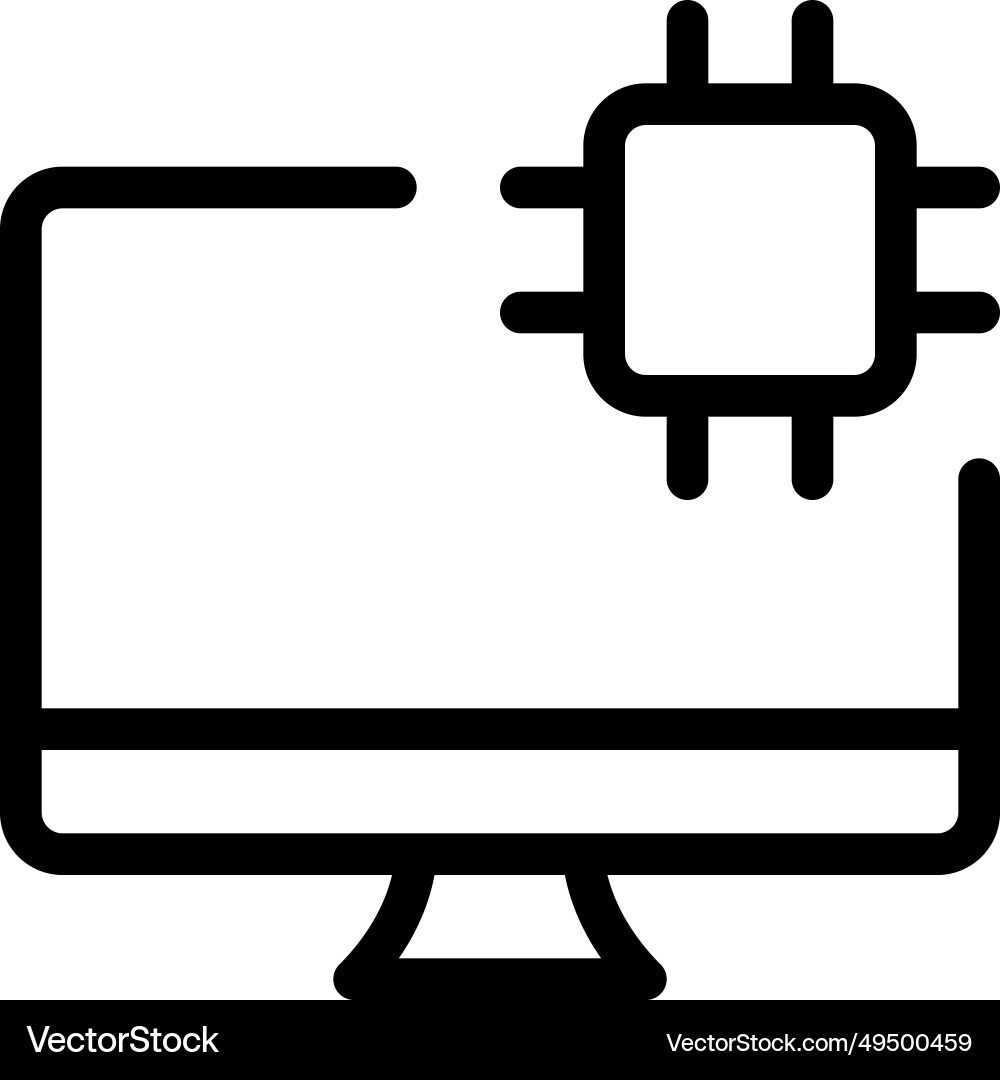 Microchip a key component of desktop vector image