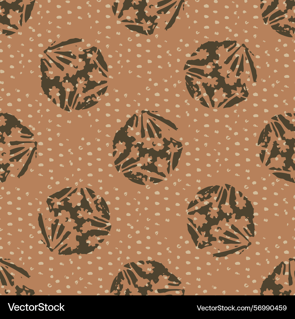 Polka dot blockprint seamless pattern Vector Image