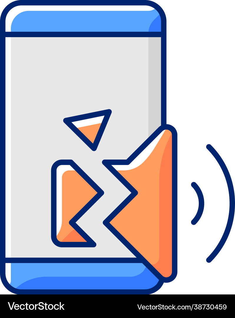 Speaker not working rgb color icon Speaker not working rgb color icon vector image