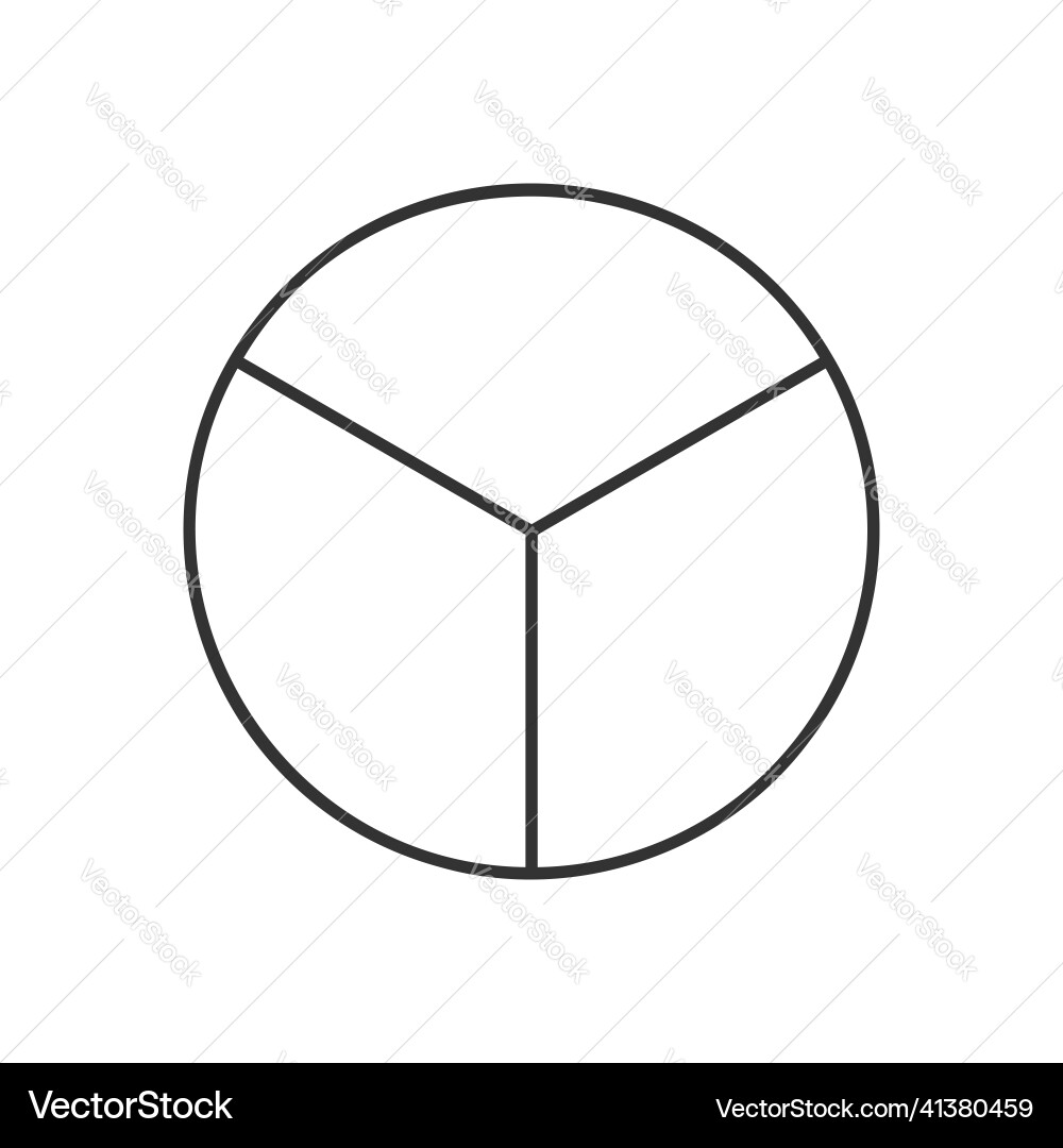 Three Segment Circle Chart vector image