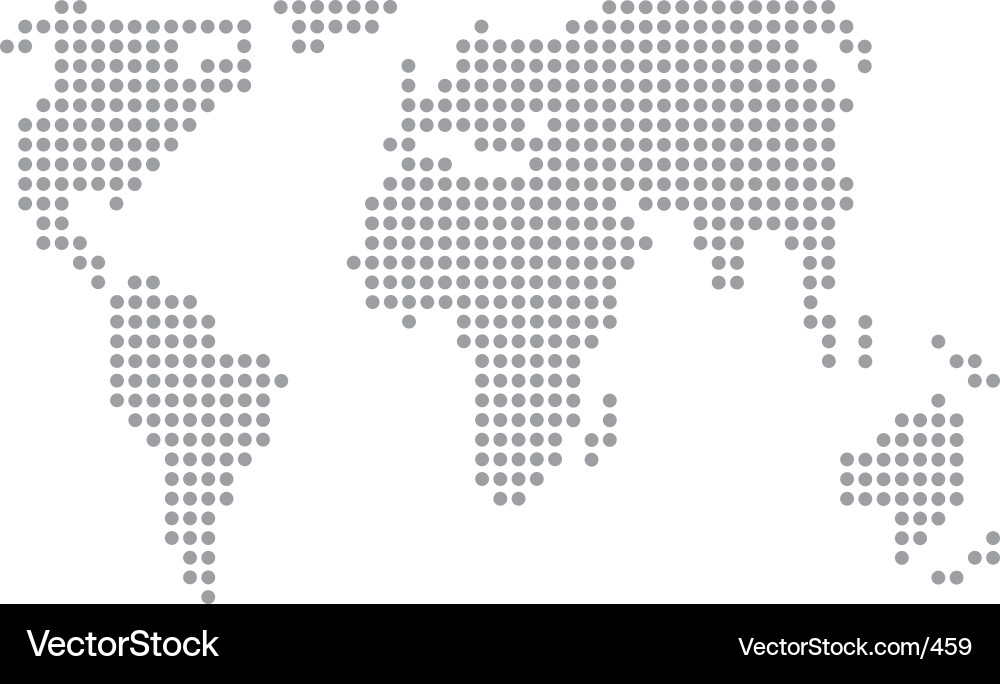 World Map Dot Illustration vector image