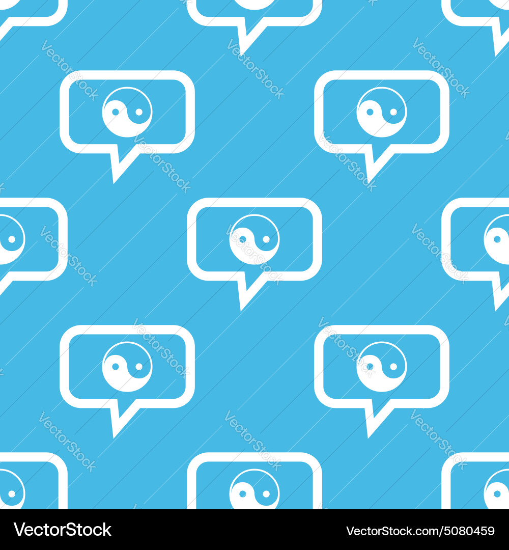 Ying yang message pattern vector image