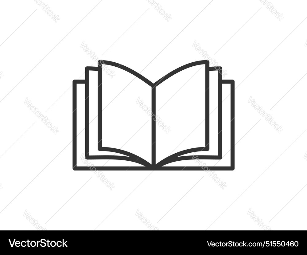 A library theme icon with book Vector Image