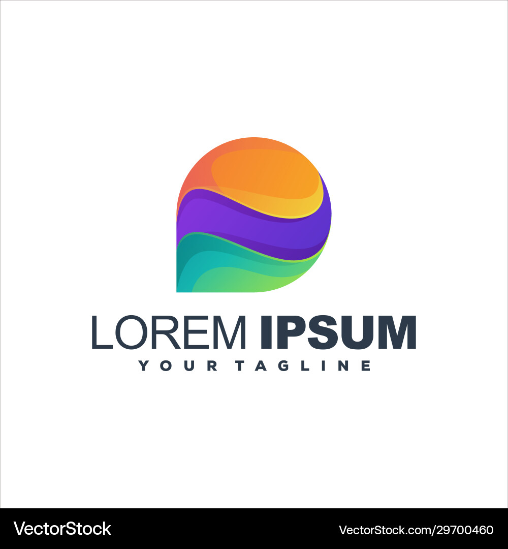 Abstract Gradient Logo vector image