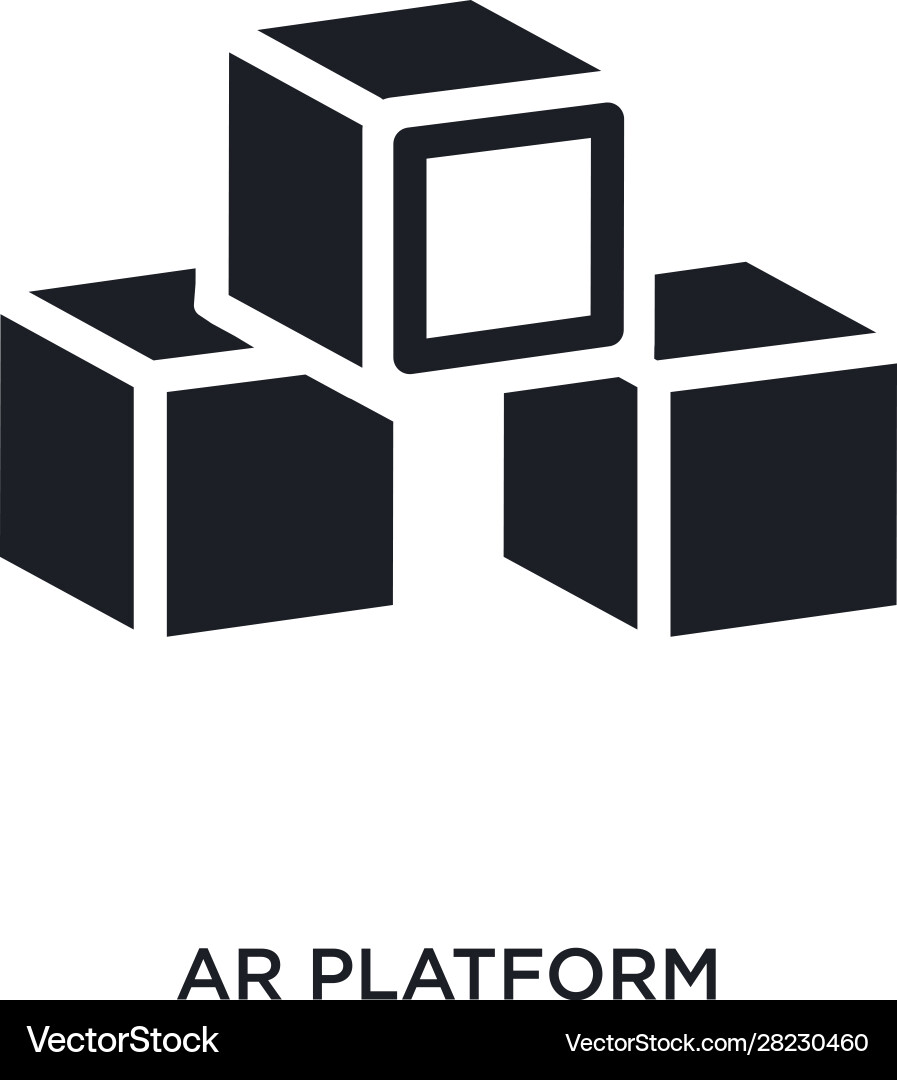 Ar platform isolated icon simple element from Vector Image