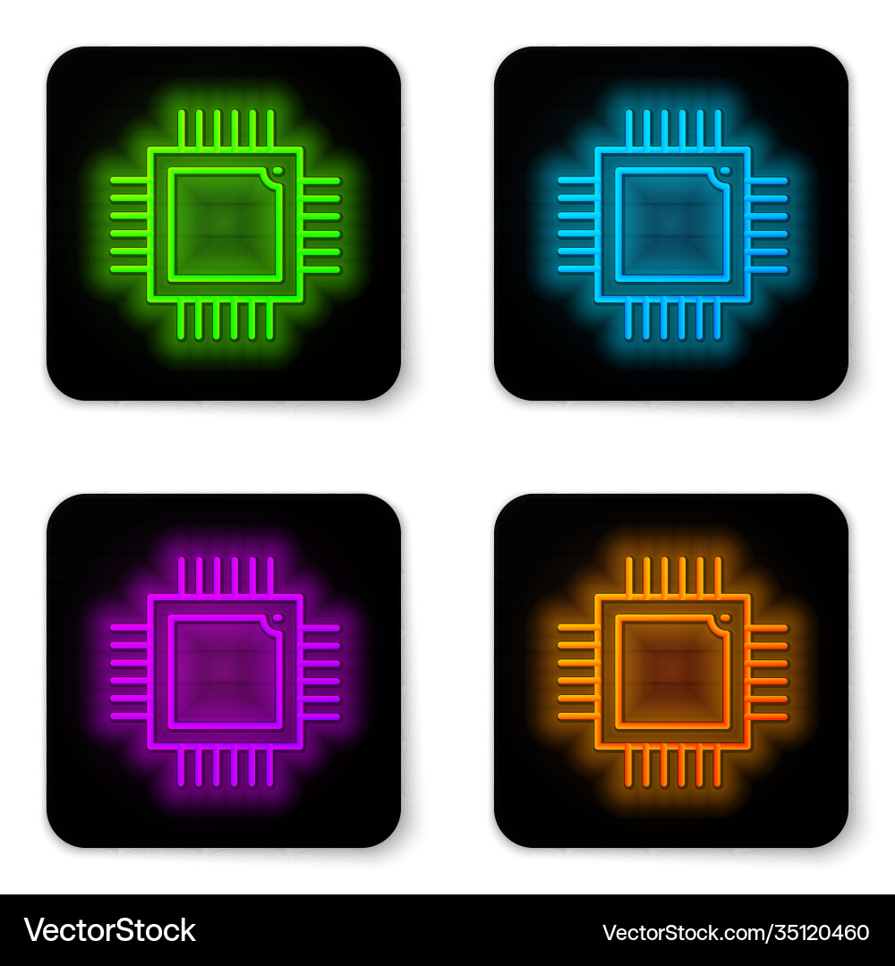 Black computer processor with microcircuits cpu Black computer processor with microcircuits cpu vector image