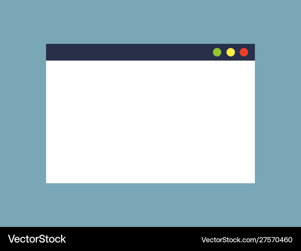 Blank simple browser window mockup for computer Blank simple browser window mockup for computer vector image