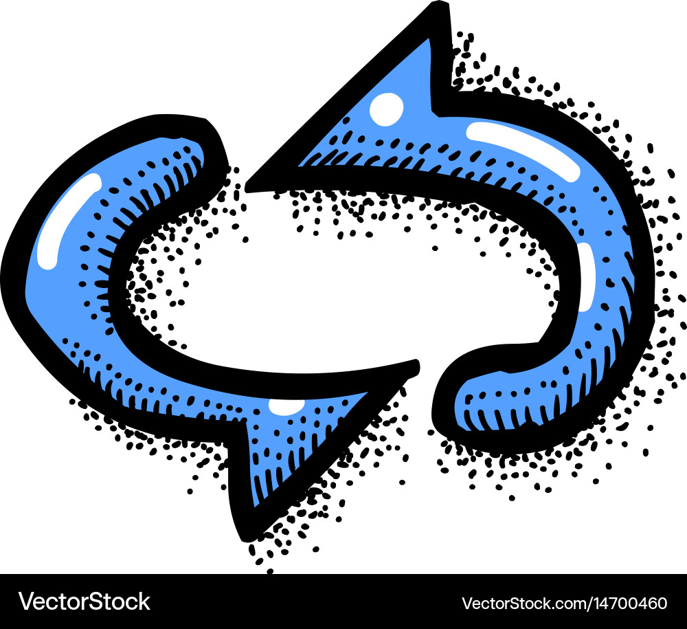 Cartoon image of repeat icon Vector Image