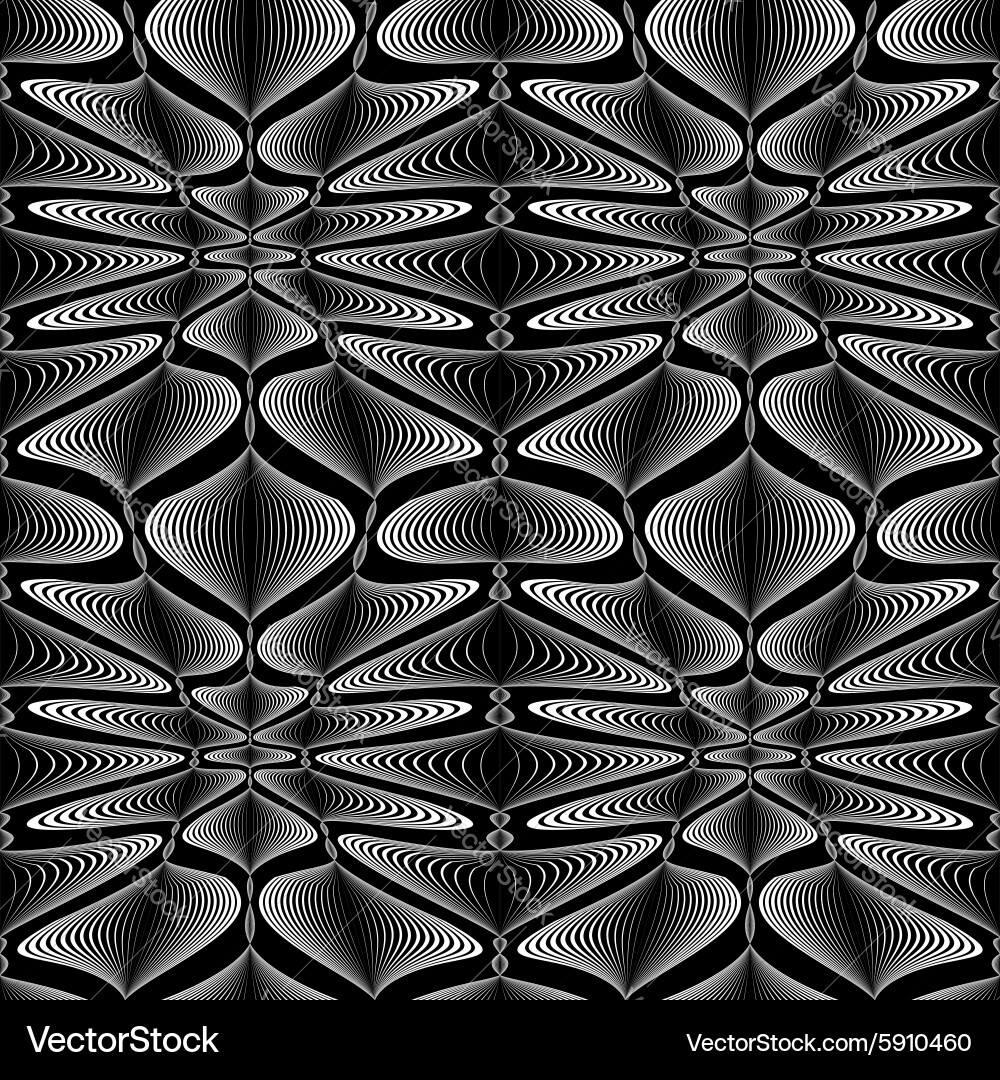 Design seamless monochrome zigzag wave pattern vector image