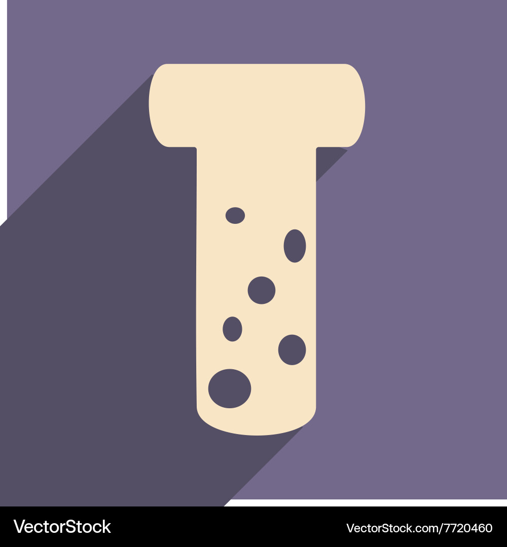 Flat with shadow icon and mobile applacation flask vector image