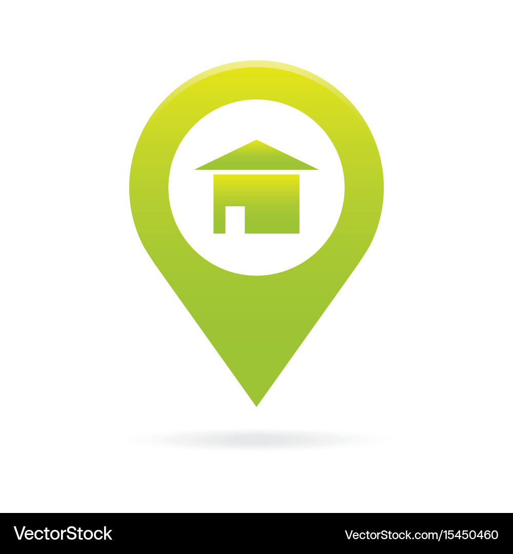 Home house map pointer icon marker gps location vector image