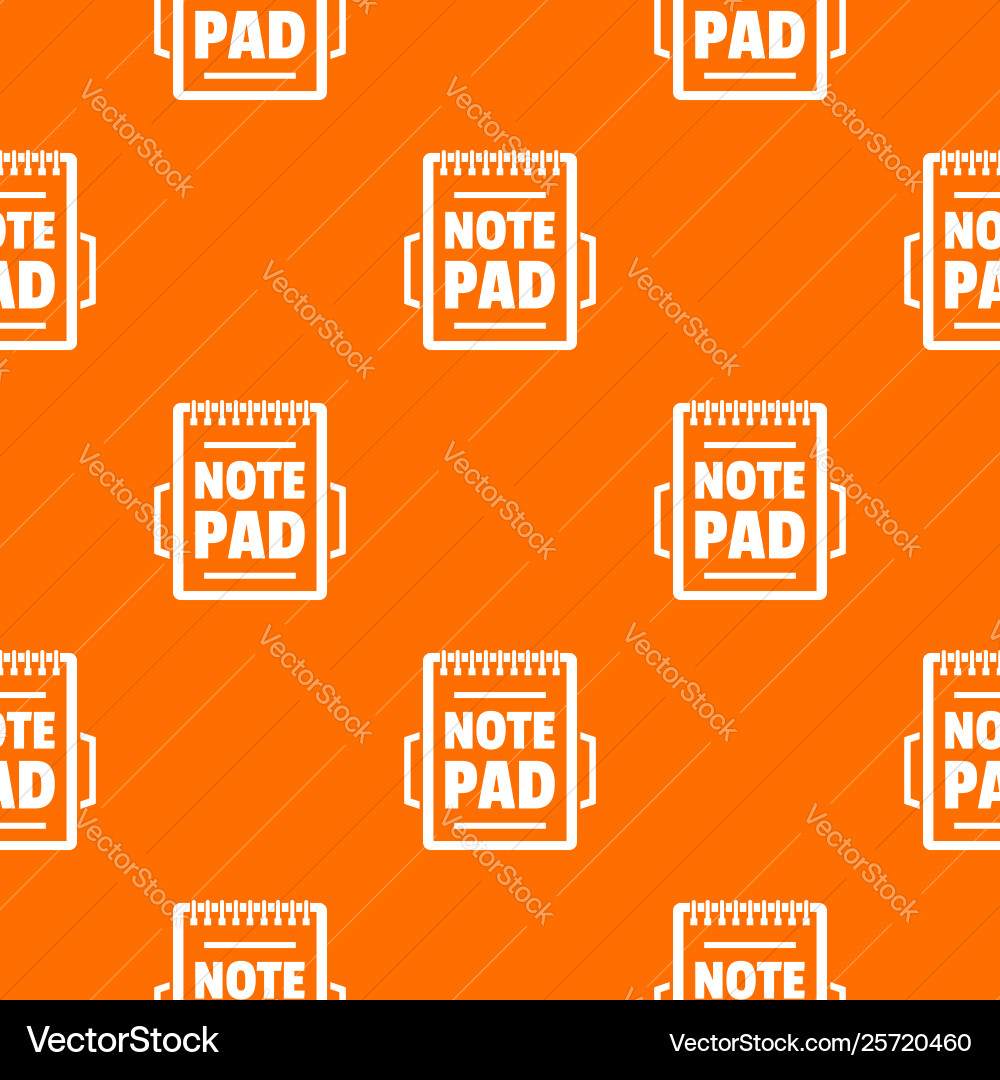 Notepad pattern orange Notepad pattern orange vector image