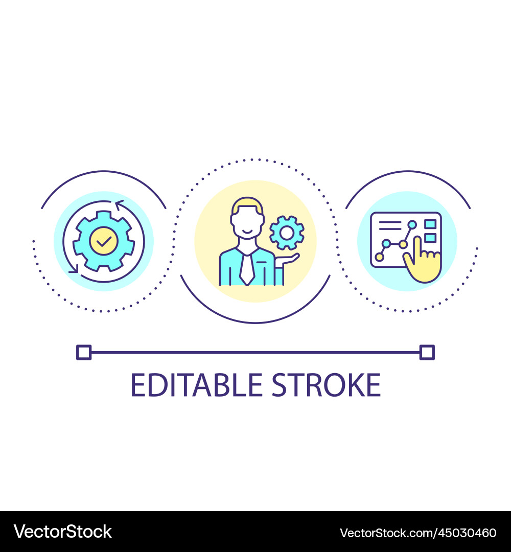 Optimization process loop concept icon Optimization process loop concept icon vector image