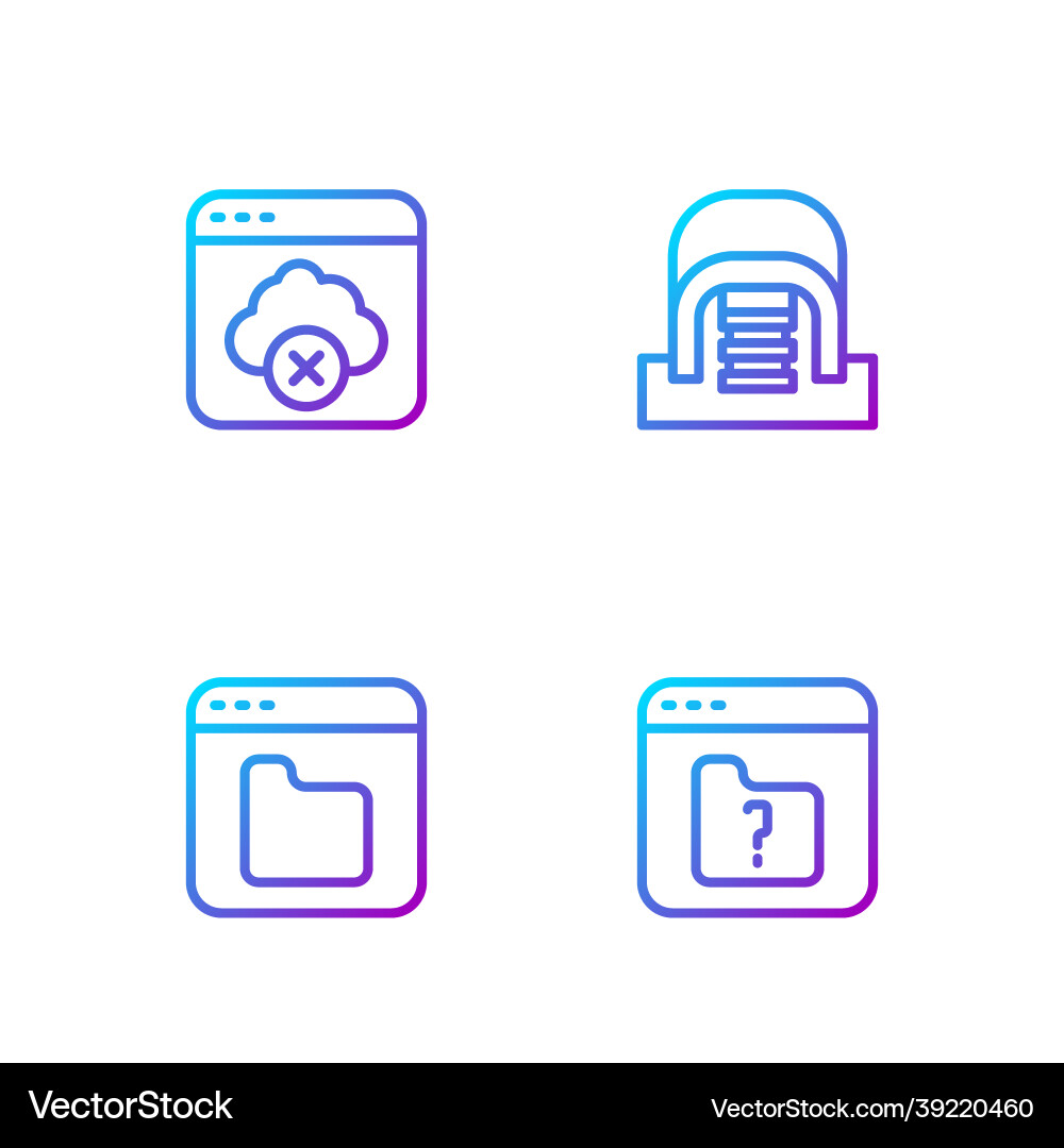 Set line file missing browser files failed Set line file missing browser files failed vector image