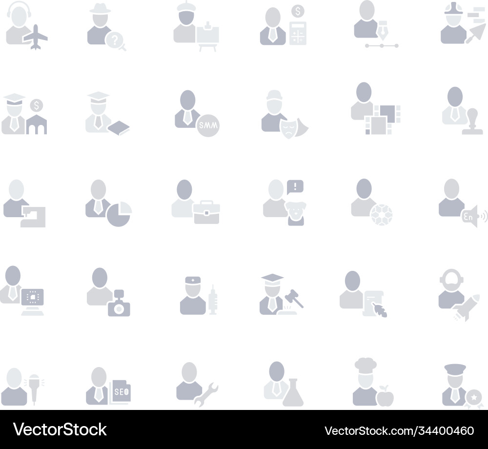 Set simple icons professions Set simple icons professions vector image