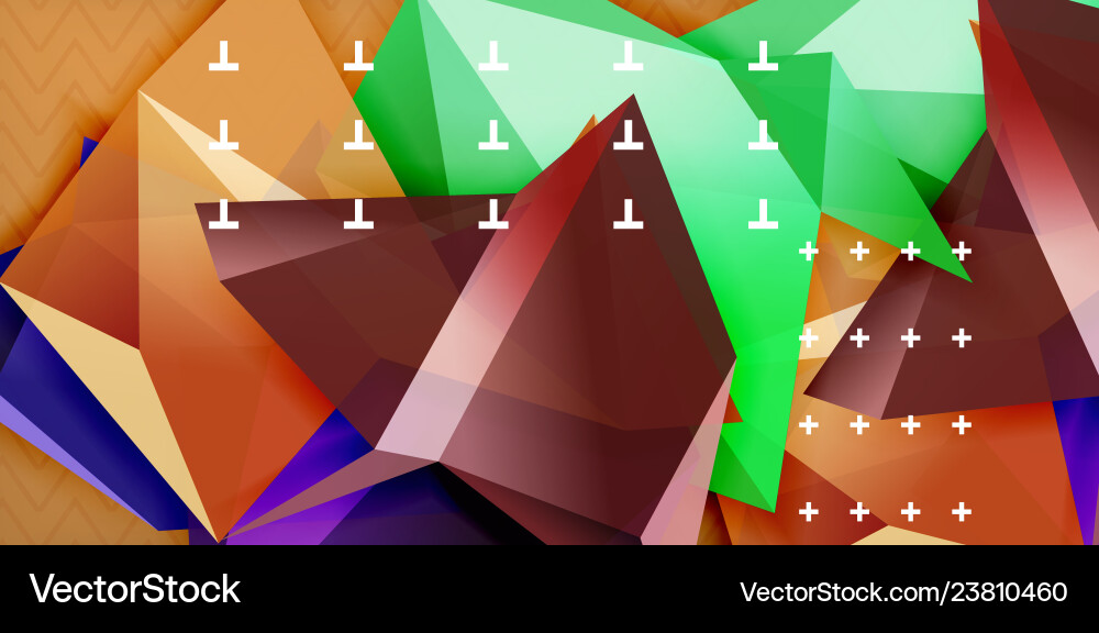Triangular 3d geometric shapes background Triangular 3d geometric shapes background Vector Image