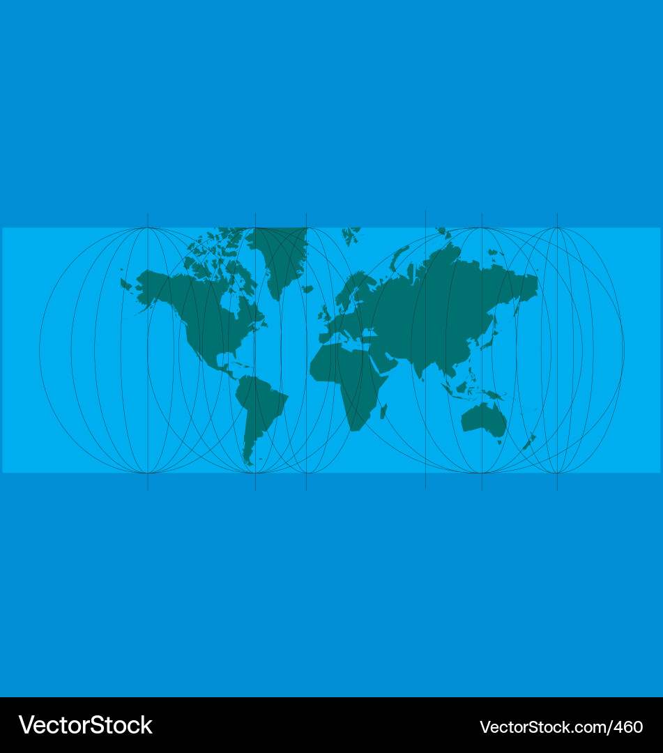 World Map with Lines Vector Image