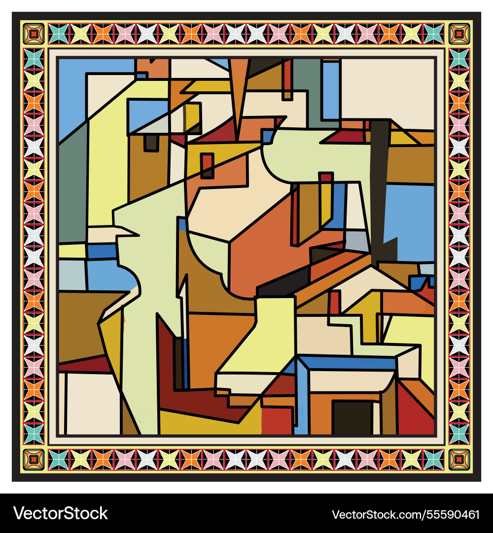 Abstract retro print pattern Vector Image