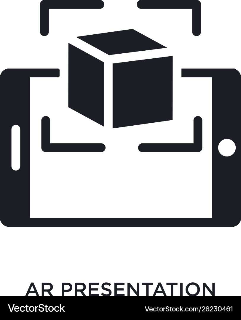 Ar presentation isolated icon simple element from vector image