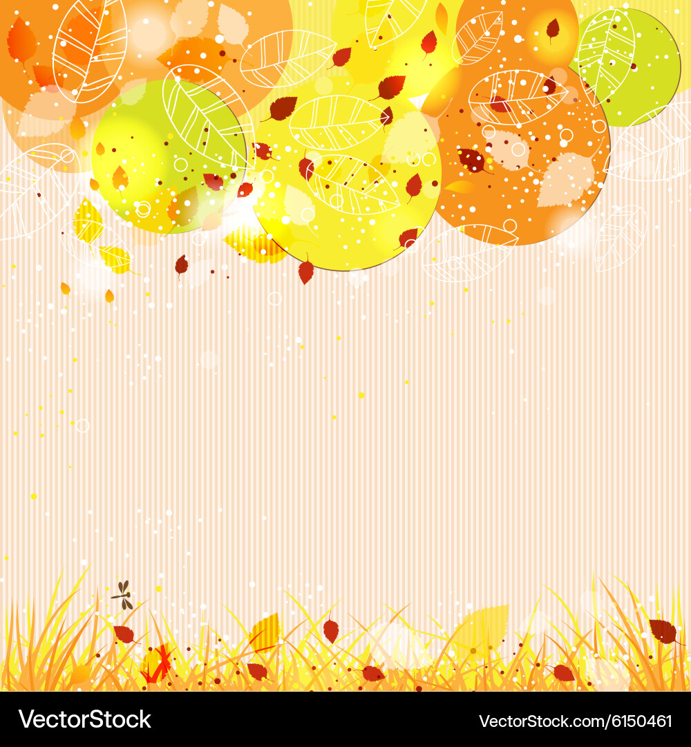 Autumn template background with abstract tree vector image