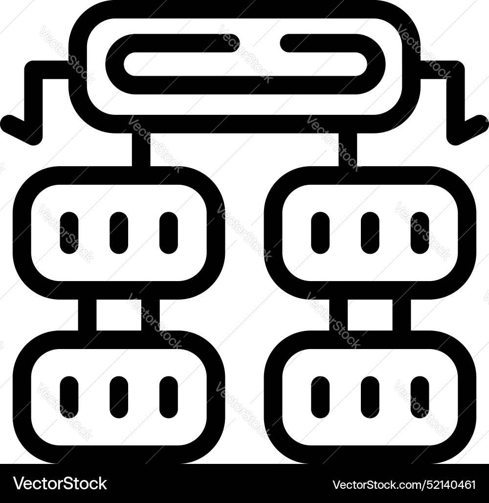 Blockchain network connecting multiple devices Blockchain network connecting multiple devices vector image