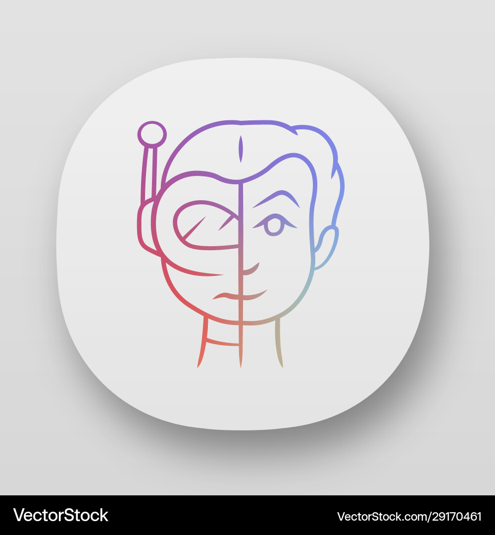 Bot impersonator app icon automated hacking false Bot impersonator app icon automated hacking false vector image