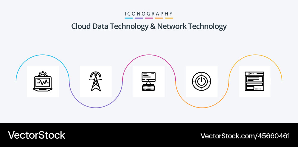 Cloud data technology and network line vector image