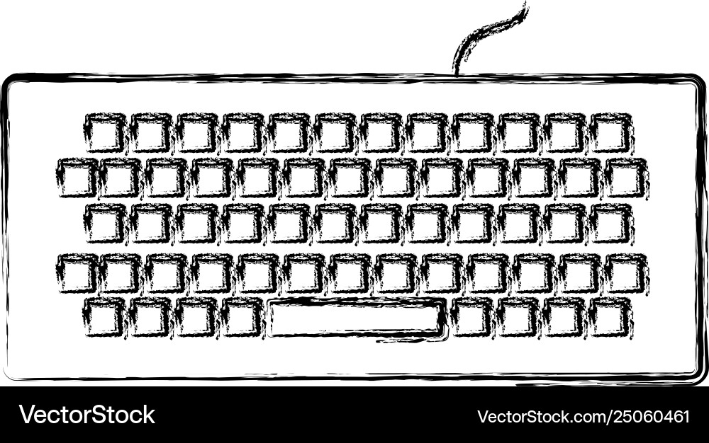 Computer keyboard isolated icon Computer keyboard isolated icon vector image