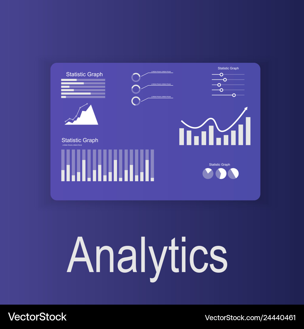 Data Analytics Dashboard vector image