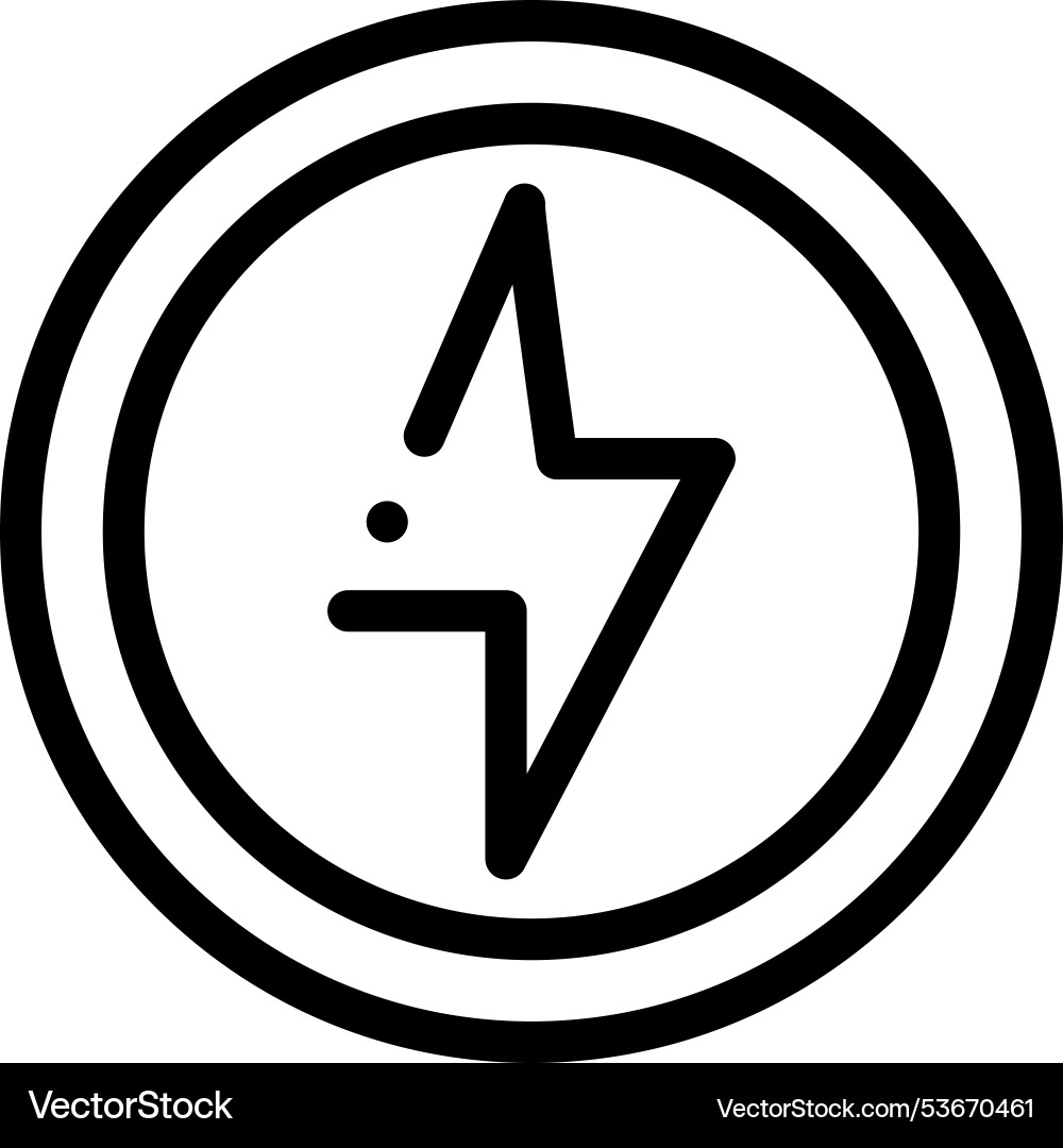 Flash icon thin linear style design isolated Flash icon thin linear style design isolated vector image